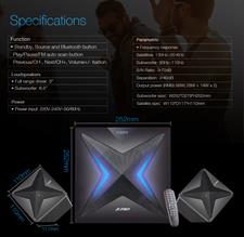 F&D F550X 112W 2.1 Channel Bluetooth Multimedia Speakers with Subwoofer, Remote, USB, SD Card, NFC