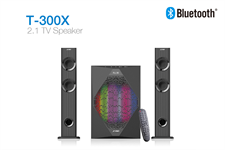 F&D T300X 140 W 2.1 Channel Soundbar Cum Tower Speaker Wireless Bluetooth Multimedia TV Speaker with Multicolor LED Display, Remote, Digital FM & USB