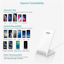 Choetech T524-S 10W Fast Wireless Charging Stand Pack of 2, Black