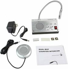ZDL 9908 Bank/ Office/ Store/ Station Counter Window Intercom System, Dual-Way Intercommunication Microphone, Interphone System