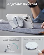 ESR HaloLock Kickstand Wireless Charger, MagSafe-Compatible Charger for iPhone 15/14/14 Plus/14 Pro/14 Pro Max and iPhone 13/12 Series, with 5 ft (1.5 m) Removable Cable, Adapter Not Included
