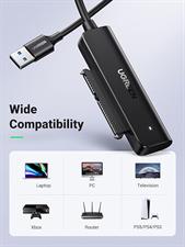 UGREEN USB 3.0 SATA Cable Adapter for SSD and Hard Drives 2.5 Inch External Hard Drive Supports UASP Trim Smart, Compatible with Windows Mac OS Chrome OS Linux 0.5M
