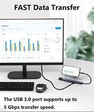 USB C HUB, 10 in 1 USB C Adapter with 4K HDMI, 100W PD, USB C Port, USB 3.0, RJ45 Ethernet, SD/TF Card Reader, Docking Station Compatible with MacBook Pro/Air USB C Laptops and Other Type C Devices