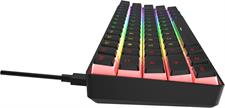 STK61 60% Bluetooth 5.0/USB Wired Dual Mode Mechanical Keyboard, Pudding PBT Keycaps, 61 Keys Compact Gaming Keyboard, Long Rechargeable Battery Life, USB Type C Cable Included, Blue Switch, Black