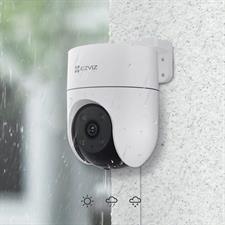 EZVIZ 2K+  H8C 4MP Outdoor Camera Wired, 360° PTZ WiFi Camera for Home Security, Outside Surveillance with AI Detection Auto-Tracking, Color Night Vision, Two-Way Talk, Waterproof, Alexa, 512GB Support