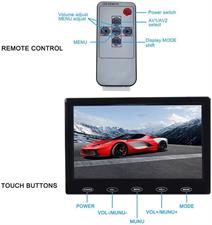 TOGUARD 7 inch Ultra-Thin High-Res 1024 * 600 Monitor, AV/VGA/HDMI Input,Portable TFT LCD CCTV Video Display Screen,Touch Button, Built-in Speaker, for Security Surveillance Cam (New)