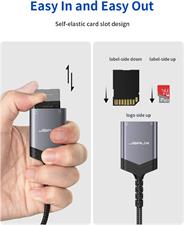 JSAUX USB 3.0 SD to SD/Micro Card Adapter 5Gbps 2TB Capacity TF SD Micro SD