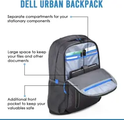 Dell Urban 15.6-inch Laptop Backpack, Grey (Used)