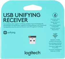 Logitech Unifying Receiver, 2.4 GHz Wireless Technology, USB Plug Compatible with all Logitech Unifying Devices like Wireless Mouse and Keyboard, PC / Mac / Laptop