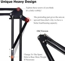HAUEA Professional Adjustable Microphone Stand Microphone Arm with Spider and Adapter for Studio TV Program Recording, Compatible with Blue Yeti Microphone (Microphone Arm)