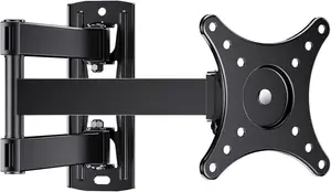 Perlegear PGXSF1 TV Wall Bracket for Most 10-30 inch TVs or Monitors up to 20kg, Full Motion TV bracket Swivels Tilts Extends Rotates, Fits VESA 50x50mm/75x75mm/100x100mm