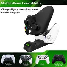 Orzly Xbox Series X|S Controller Charger Twin Docking Station USB Type-C Controller Stand for Xbox Series X|S, Playstation 5