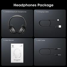 DOQAUS Life 4 Bluetooth Headphones 3 EQ Modes, Built-in HD Mic