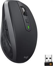 Logitech MX Anywhere 2S Wireless Mouse Use On Any Surface, Hyper-Fast Scrolling, Rechargeable, Control Up to 3 Apple Mac and Windows Computers and Laptops (Bluetooth or USB)
