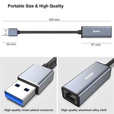BENFEI USB to Ethernet Adapter, USB 3.0 to 10/100/1000 Gigabit Ethernet LAN Network Adapter Compatible for MacBook, Surface Pro, Notebook PC with Windows7/8/10, XP, Vista, Mac