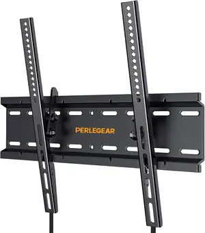 Perlegear PGPIMTK1 26-60 inch TVs up to 52kg, Sturdy Tilt TV Bracket with VESA 75x75-400x400mm, 55 Inch Slim Wall Mount with Safe Pull Strings