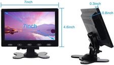 TOGUARD 7 inch Ultra-Thin High-Res 1024 * 600 Monitor, AV/VGA/HDMI Input,Portable TFT LCD CCTV Video Display Screen,Touch Button, Built-in Speaker, for Security Surveillance Cam (New)