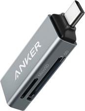 Anker SD Card Reader, 2-in-1 USB C Memory Reader for SDXC, SDHC, SD, MMC, RS-MMC, Micro SDHC Card, and UHS-I Cards