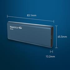 TEAMGROUP PD1000 512GB Aluminum Portable External Solid State Drive SSD, Read up to 1000MB/s, USB-C, USB A 3.2 Gen 2, Waterproof, Dustproof (IP68), Shockproof, Pressure Resistant