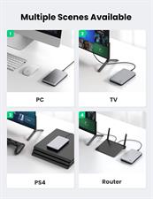 UGREEN Hard Drive Enclosure for 2.5" SATA SSD HDD Aluminum USB C to SATA Adapter USB 3.1 Gen 2 Support UASP SATA III Compatible with WD Seagate Toshiba Samsung Hitachi PS4 Xbox PC Tool Free