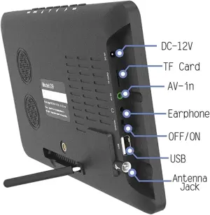 Leadstar D9 9 Inch 16:9 TFT DVBT2/DVBT Digital Analogue Portable Mini LED HD TV Support 1080P USB TF