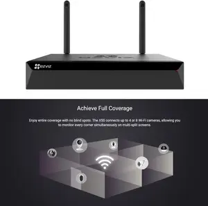 EZVIZ CS-X5S-4W Wireless Network Video Recorders with HDMI & VGA Outputs, Wi-Fi Range up to 300 ft.(100 m),Supports 5-Megapixel Cameras, Up to 8TB Storage