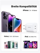 UGREEN 40W USB C Charger Double USB C Power Supply USB C Power Plug Supports 20W Compatible with iPhone 15 Pro Max, 14, 13, 12, HomePod Mini, iPad Pro, Watch 8, Galaxy S23, S22, Pixel, Redmi
