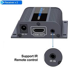 HDMI Extender 1080P@60HZ 1x2 Splitter Device Over CAT6 / CAT6A / CAT7 Cable, Transmission up to 40m/131ft with Loop-Out Local Display,Support IR Remote Control,EDID Function