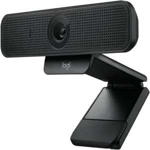Logitech C925-E Webcam, HD 1080p/30fps Video Calling, Light Correction, Autofocus, Clear Audio, Privacy Shade, Works with Skype Business, WebEx, Lync, Cisco, PC/Mac/Laptop/Macbook (Renewed)