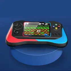  Q12 500 in 1 Retro Mini Portable Game Box 3.5 Big Display Game Player Sup Game 8 GB with Super Mario, F1 Race, Super Contra, Adventure Island, Pac Man, etc... (Blue, Red)