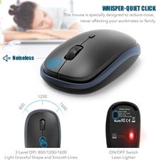 Ultra Slim Wireless Multimedia Keyboard KG9013 and Mouse G3180E  Silent, 2.4GHz for Computer, Desktop, PC, Notebook, Laptop (BLACK)