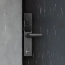 EZVIZ Smart Lock DL05, 7-in-1 Key-less Entry Door Lock, with Fingerprint Access, Multiple Unlock Options, Instant Alerts, Weather-Resistant, Child Safety Privacy Control (DL05-Grey)