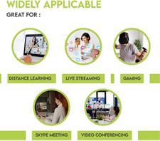 Conference USB Microphone, Computer Desk Microphone with Mute Button and LED Indicator, Plug & Play Omnidirectional Condenser PC Laptop Mics for Online Meeting/Class,Skype,Recording,Chatting,Zoom