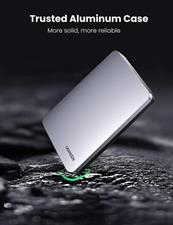 UGREEN Hard Drive Enclosure for 2.5" SATA SSD HDD Aluminum USB C to SATA Adapter USB 3.1 Gen 2 Support UASP SATA III Compatible with WD Seagate Toshiba Samsung Hitachi PS4 Xbox PC Tool Free