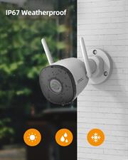 IMOU 2C 2K Outdoor Security Camera for Home Security, 2.4G WiFi Camera 4MP Surveillance Camera with Night Vision, Human Detection, IP67 Weatherproof, Local & Cloud Storage, Wired