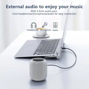 Wowssyo 12-in-1 USB C Hub Docking Station, USB C Adapter for 3 screens 2 HDTV 4K, VGA, USB 3.0/2.0, USB C, SD/TF card reader, Ethernet, PD 100W, 3.5mm Audio for MacBook Pro/Air and Windows