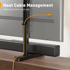 Perlegear PGTVS20 Universal TV Stand Legs for 37–90 inch TVs up to 150 lbs | 8 Height Adjustable, TV Legs Replacement Suitable for Soundbar, Max VESA 800 x 500mm,Livingroom & Bedroom