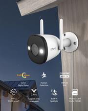 IMOU Bullet 2E 3 MP surveillance camera for outdoor & indoor use, WiFi, 4 models, WiFi IP outdoor camera, Wi-Fi 2.4 GHz, colour night vision, IP67 weatherproof, person recognition, supports Alexa & Google Assistant