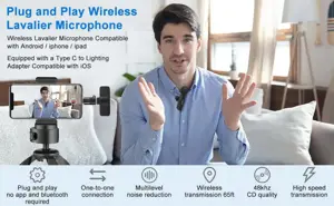 P05 AI Intelligent Tracker Gimbal Stabilizer Combo | 360° Auto Face Tracking | Smart Gesture Control | No App Required | Selfie Vlogging Camera with Wireless Mic for Seamless Recording