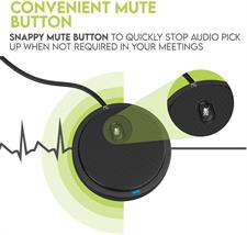 Conference USB Microphone, Computer Desk Microphone with Mute Button and LED Indicator, Plug & Play Omnidirectional Condenser PC Laptop Mics for Online Meeting/Class,Skype,Recording,Chatting,Zoom