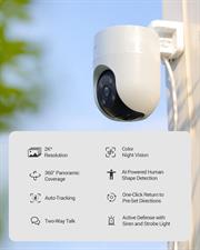 EZVIZ 2K+  H8C 4MP Outdoor Camera Wired, 360° PTZ WiFi Camera for Home Security, Outside Surveillance with AI Detection Auto-Tracking, Color Night Vision, Two-Way Talk, Waterproof, Alexa, 512GB Support