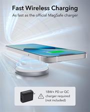 ESR HaloLock Kickstand Wireless Charger, MagSafe-Compatible Charger for iPhone 15/14/14 Plus/14 Pro/14 Pro Max and iPhone 13/12 Series, with 5 ft (1.5 m) Removable Cable, Adapter Not Included