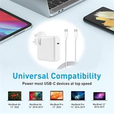 Mac Book Pro Mac Charger - 87W USB C Fast Mac Charger Power Adapter Compatible with MacBook Pro 16, 15, 14, 13 Inch, MacBook Air 13 Inch,for Laptop/Tablet/Smartphone with USB C Port