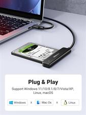 UGREEN USB 3.0 SATA Cable Adapter for SSD and Hard Drives 2.5 Inch External Hard Drive Supports UASP Trim Smart, Compatible with Windows Mac OS Chrome OS Linux 0.5M