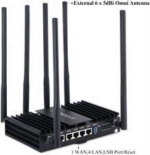 AFOUNDRY Dual Band Wireless AC Gigabit Router,6 External Antennas,Three Processors,Metal Computer WiFi N Router Used in Home,Enterprise,Villas