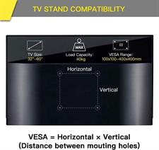 AM (Alphamount) APTVS17 Universal Swivel TV Stand,Table Top TV Stand for Most 32''-60'' LCD & LED