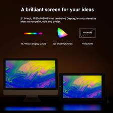 VEIKK VK2200PRO Drawing Monitor,21.5 Inch Full-Laminated Screen, with 2 Customized Quick Dials,8 Shortcut Keys and Adjustable Stand (92% NTSC,120% sRGB)