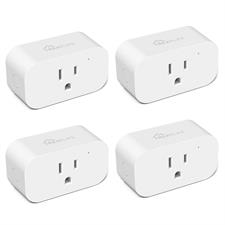 TREATLIFE Smart Plugs 4 Pack, Works with Alexa and Google Home, 7 Day Heavy Duty Programmable Timer, 1800W 15A WiFi Smart Outlet, Child Lock, Vacation Mode, Reliable WiFi Connection