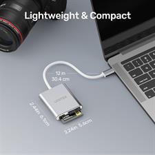 Unitek USB C SD Card Reader, Aluminum 3-Slot USB 3.0 Type-C Flash Memory Card Reader for USB C Device, Supports SanDisk Compact Flash Memory Card and Lexar Professional CompactFlash Card - Grey