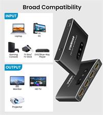 VWRHAR HDMI Switch 3 in 1 Out 4K UHD HDMI Switcher Splitter, Automatic Switch with Remote Metal HDMI Switch Box Hub Support 4K 3D 1080P HDCP1.4 for PS5 PS4 Xbox DVD Player Fire Stick Apple TV PC